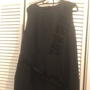 Black ASOS ruffle mini dress US 20